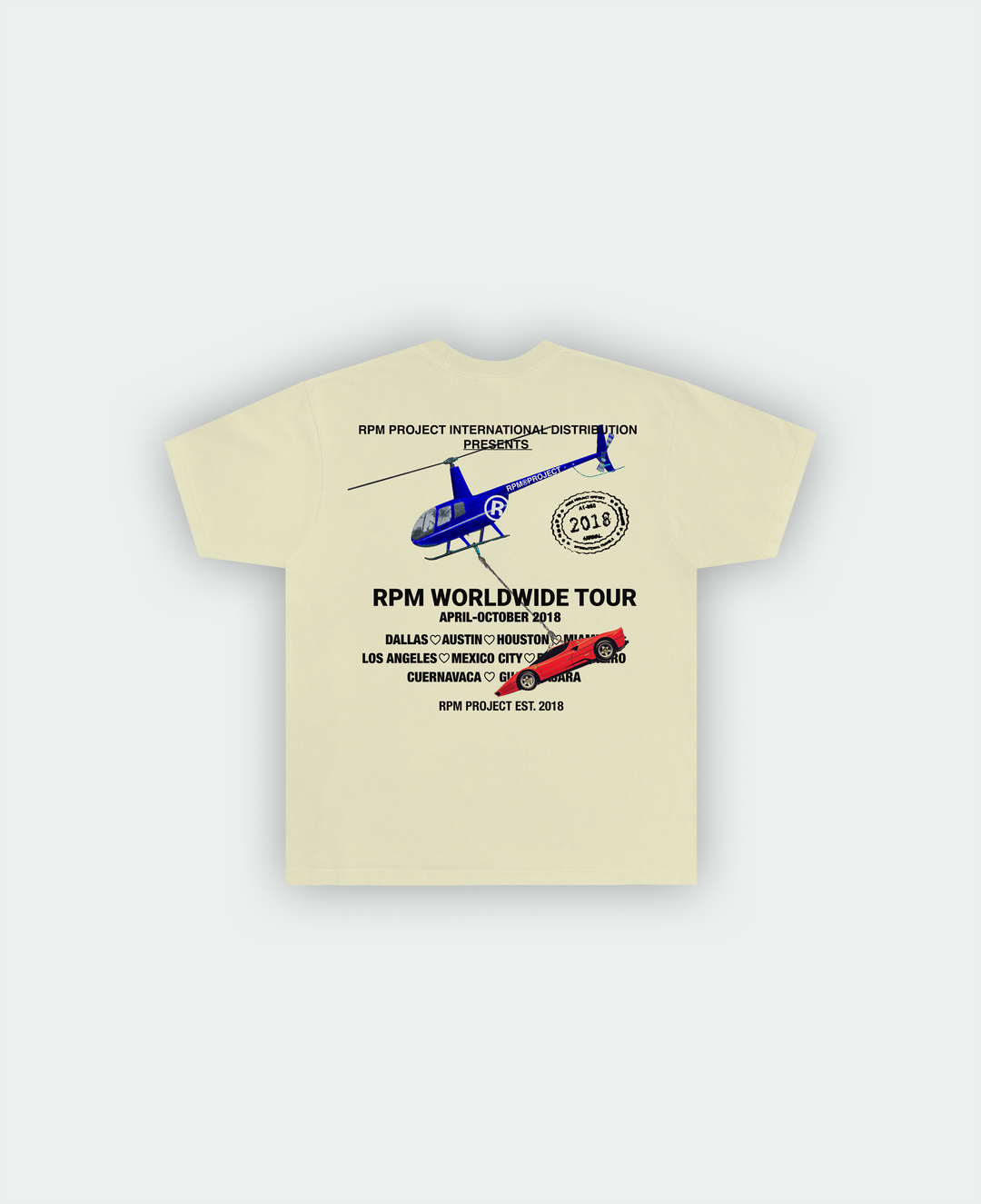 rpm helicopter tee beige