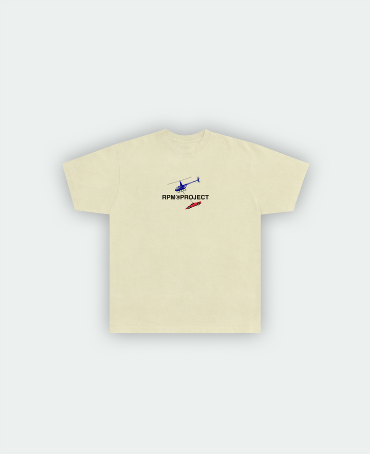 rpm helicopter tee beige